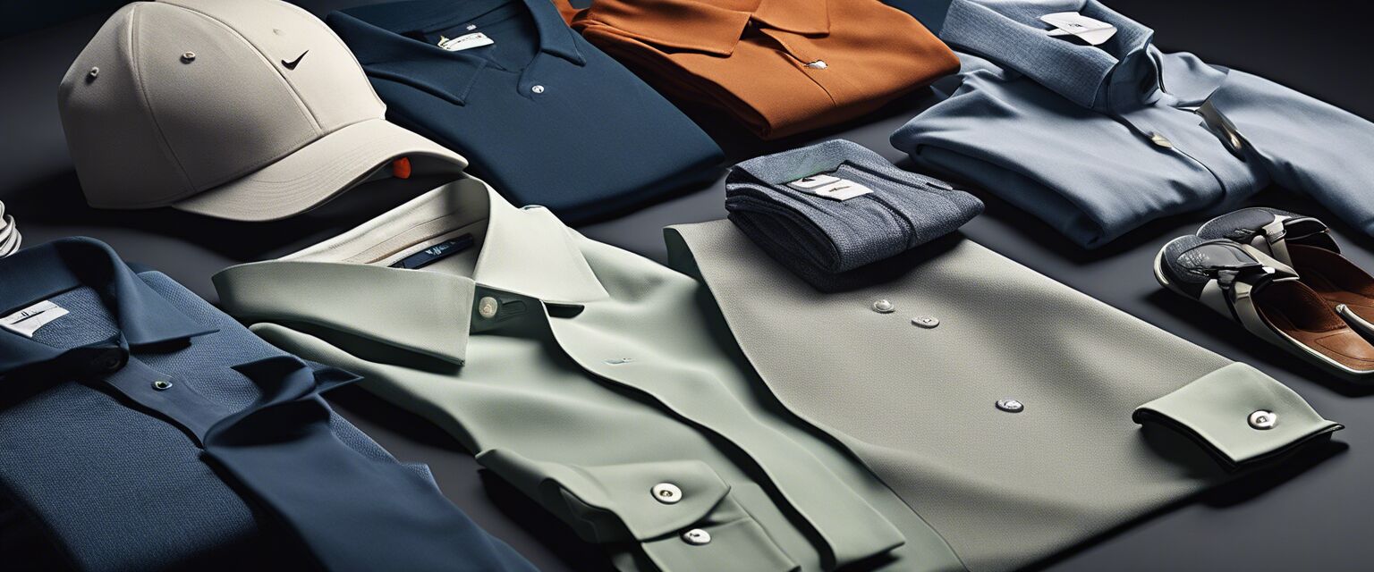 Collection of golf apparel