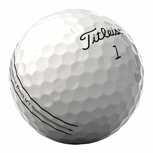 Titleist Pro V1 golf ball with logo and number 1