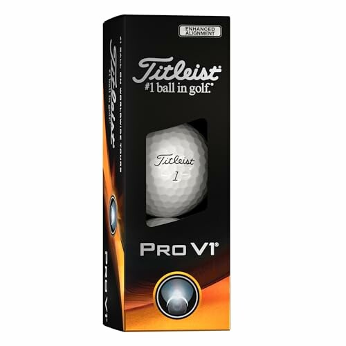 Titleist Pro V1 golf ball box with enhanced alignment feature.