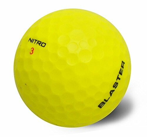 Yellow golf ball with Nitro and Blaster branding